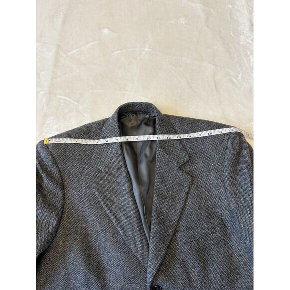 Brooks 346 Mens Wool/Lambs Sport Coat 41R Gray Blazer Jacket Career Preppy VTG - Picture 9 of 12